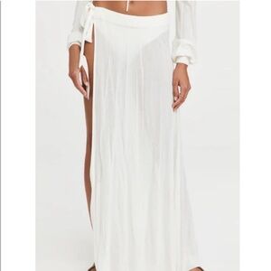 NWTs Intermix Elegant Black Side Tie Maxi Skirt